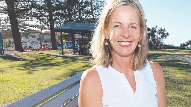 Angie Bell at Mermaid Beach after her preselection win. Picture: Mike Batterham.