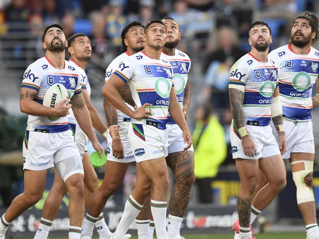 The Warriors spent most of the day in the in-goal watching the Titans attempt conversions last weekend. NRL Imagery