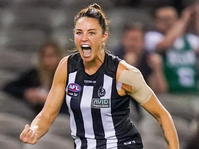 Post netball Sharni Norder played with Collingwood in the AFLW. Picture: AAP Image