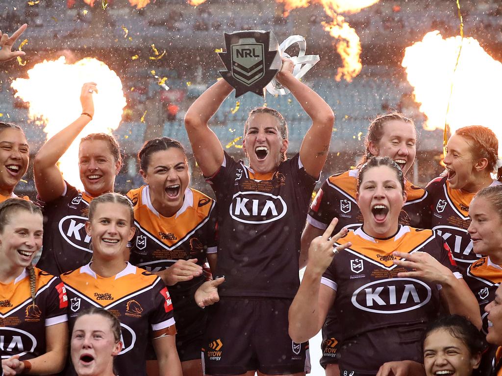 The Broncos won last year’s NRLW premiership. Picture: Getty Images