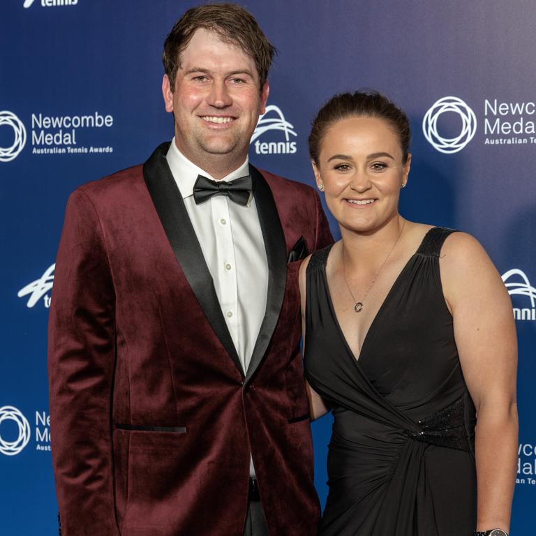 Ash Barty and husband Garry Kissick are expecting their first baby together. Picture: David Geraghty