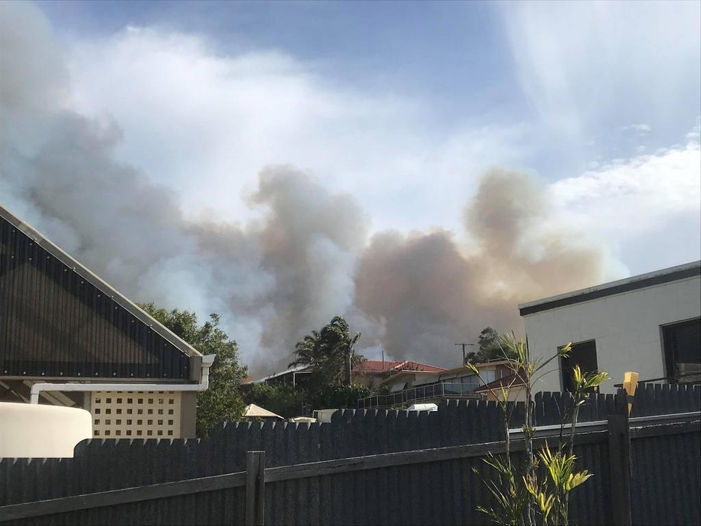 Smoke over Port Lincoln from the Duck Ponds fire. Picture: Simone Bertram