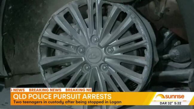 Teens arrested after police pursuit (Sunrise)