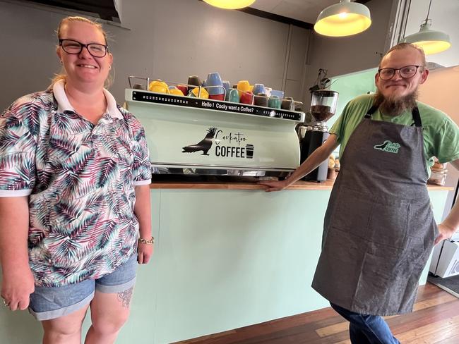 Jaye and Sandy Scheffler have opened a new cafe, Cockatoo Coffee, in Maryborough.