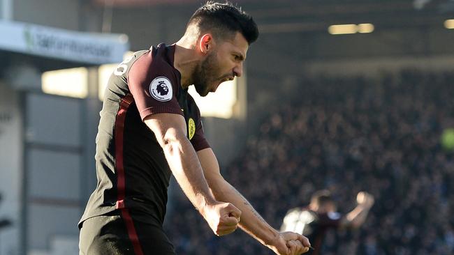 Manchester City's Argentinian striker Sergio Aguero.