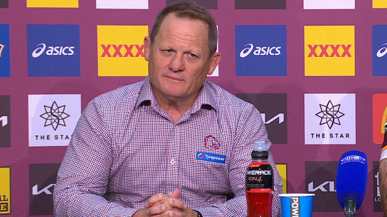Broncos Kevin Walters was uncharacteristically short with the media in his post-match press conference after a brutal 34-32 loss to the Storm.