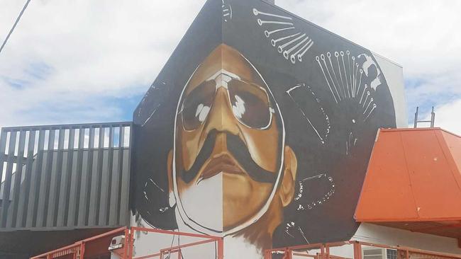 Out There Co. create the Harry MiMi mural on Gladstone Road. Picture: contributed