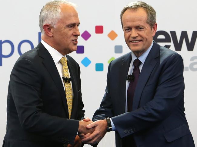 Mr Turnbull came out second best compared to Mr Shorten. Picture Kym Smith