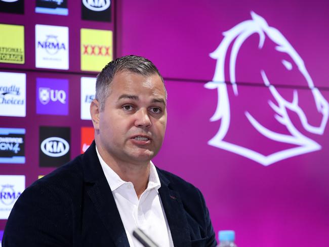 Anthony Seibold’s system just didn’t seem to work for the Broncos. Picture: Jono Searle/Getty Images