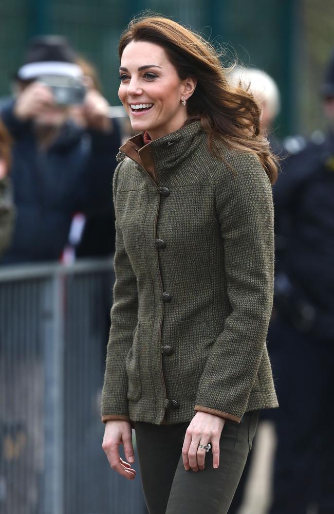 The effortlessly eglegan Duchess of Cambridge arrives  at the King Henry’s Walk garden in Islington. Picture: Getty 