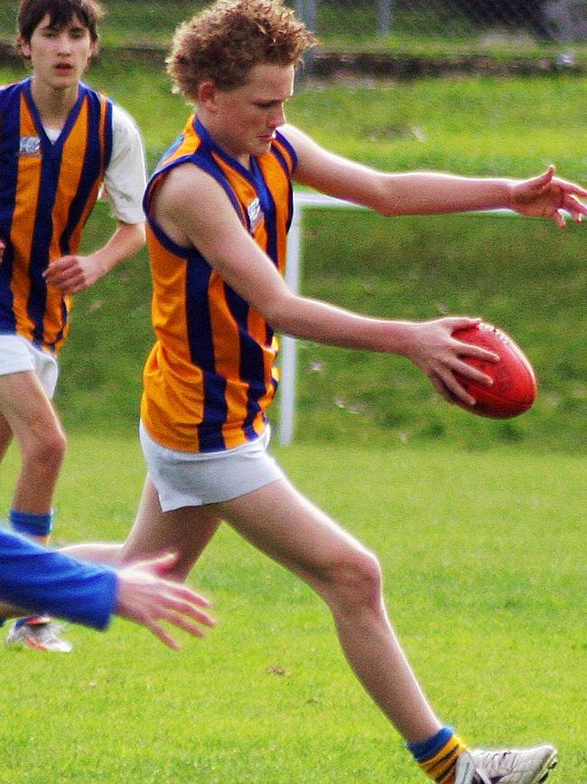 A young Adam Treloar playing for Noble Park.