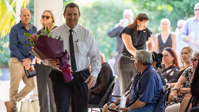 Hundreds attended the funeral service for Nightcliff Friendly Grocer owner Linford Feick on Wednesday, May 7 at Resthaven Chapel. Picture: Pema Tamang Pakhrin
