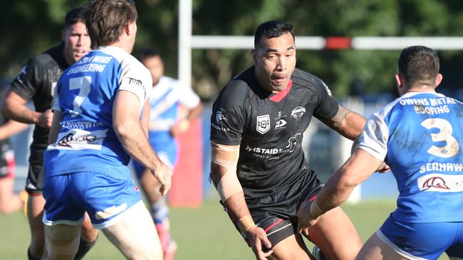 Action gallery of the Tugun Seahawks vs Mudgeeraba Redbacks rugby league game. John Taia. 29 May 2022 Mudgeeraba Picture by Richard Gosling