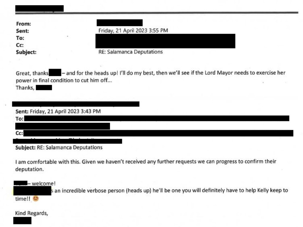 Emails sent between City of Hobart staff about elected members were released as part of a Right to Information request.