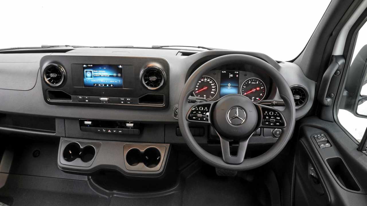 The 2018 Mercedes-Benz Sprinter range has increased prices, but improved tech and safety equipment. Picture: Mercedes-Benz