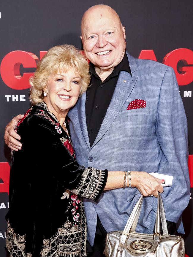 Patti and Bert Newton on opening night of Chicago in 2019. Picture: Getty Images