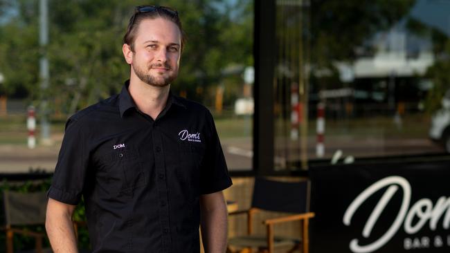 Dominic Wundke from Dom's Bar in Nightcliff has had it's outdoor dining license withdrawn after numerous noise complaints. Picture: Che Chorley