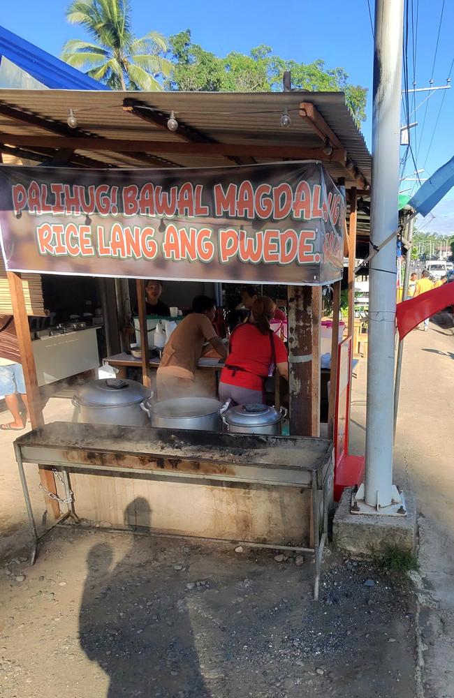 A street kitchen selling sabaw. Picture: Supplied