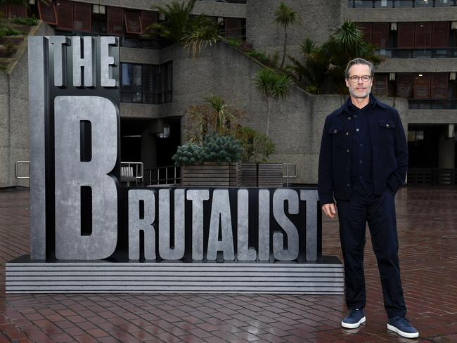 Guy Pearce is up for his first Oscar thanks to his performance in the post-WWII epic, The Brutalist. Picture: Getty Images