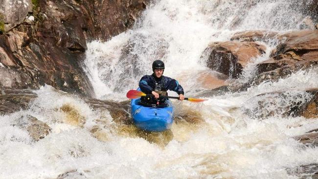 Stuart Brown whitewater kayaking in Tasmania. Picture: Supplied