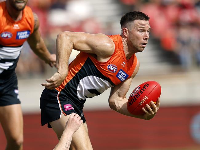 Greene is set for more time in the midfield as he looks to lead the Giants’ back into finals contention after a poor run of form. Picture: Phil Hillyard