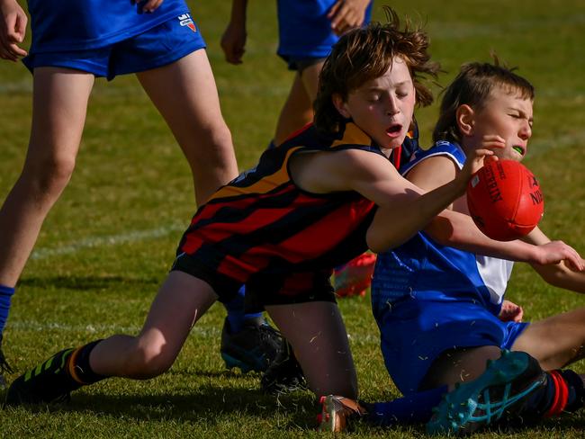 17/5/23 - SAPSASA Metro Football Carnival at West Beach. South West and Southern Valley. Picture: Naomi Jellicoe