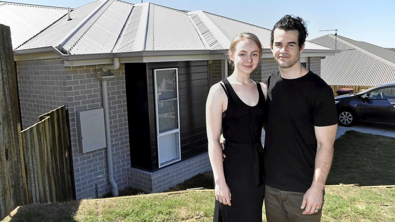 PERFECT FIT: Josh and Sacha Von Blanckensee are thrilled with their new two-bedroom home. Picture: Bev Lacey