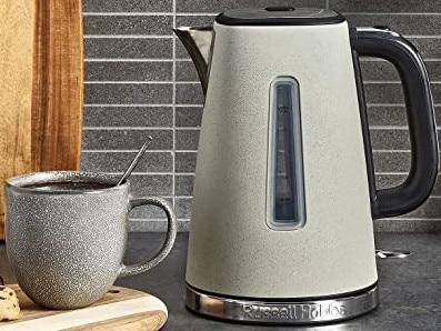 Russell Hobbs Stone Textured Stainless Steel Kettle. Picture: Russell Hobbs