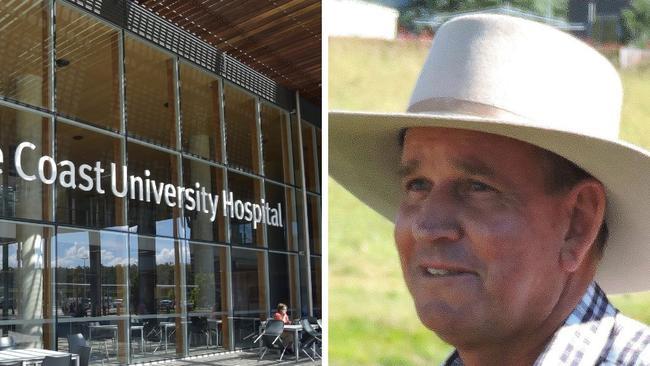 Rockstar Brahman cattle breeded Stuart Vollmerhausen remains in a stable condition at the Sunshine Coast University Hospital after being trampled by a bull at his Theebine farm on Monday January 2, 2023.