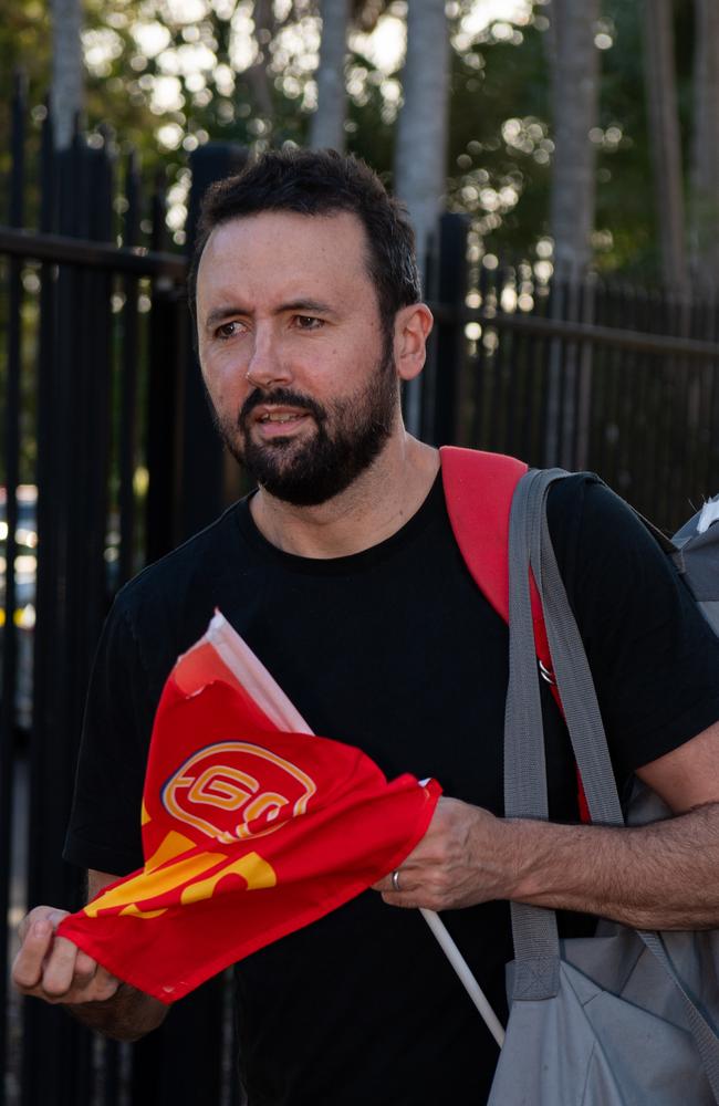 Fans at the Gold Coast Suns vs Geelong Cats Round 10 AFL match at TIO Stadium. Picture: Pema Tamang Pakhrin