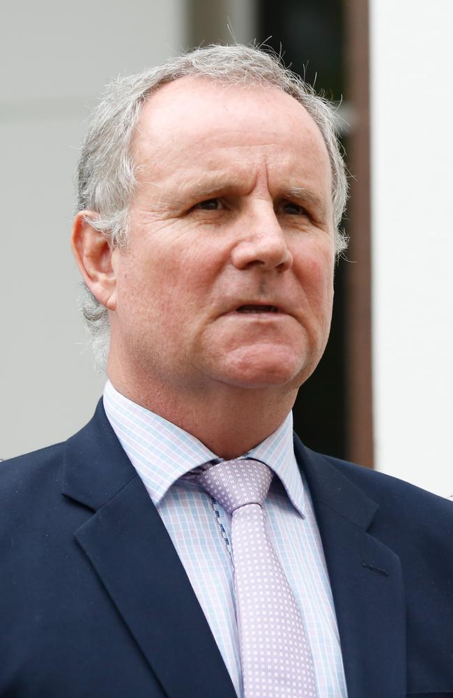 Former corrections Minister John Elferink leaves the NT Supreme Court after giving evidence to the Royal Commission into youth detention.