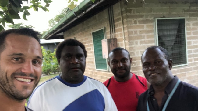 Dr Brenton Coates from Northern Beaches Hospital with medical staff at Kavieng Hospital, New Ireland, PNG. Picture: Supplied.