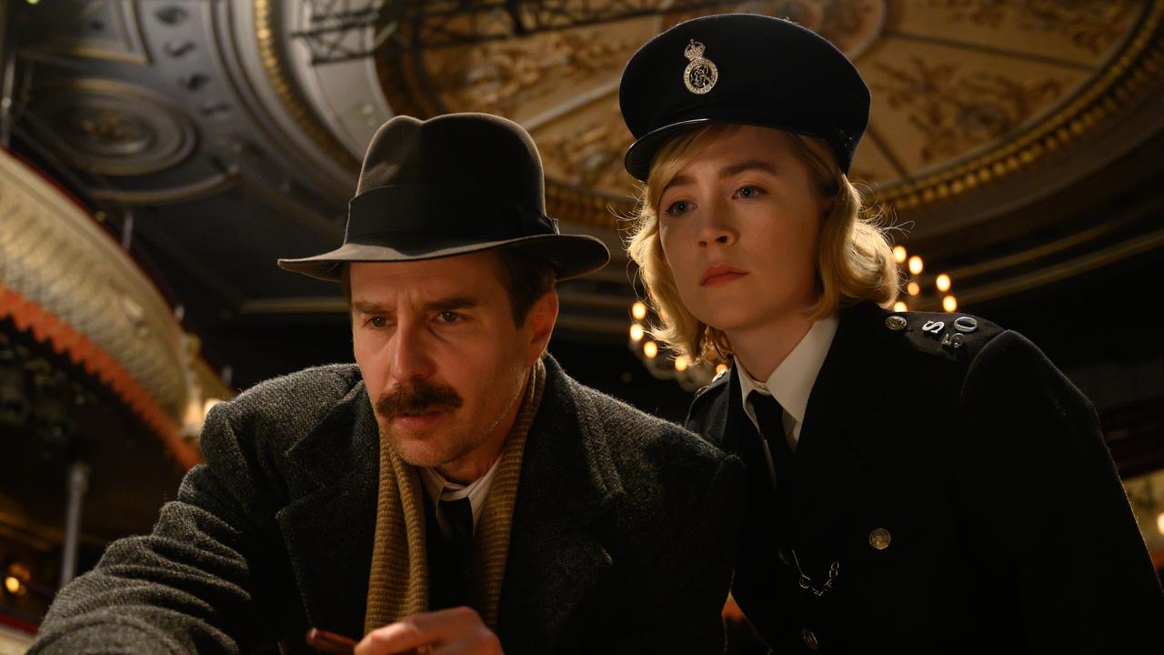 Sam Rockwell and Saoirse Ronan in See How They Run. Picture: Searchlight