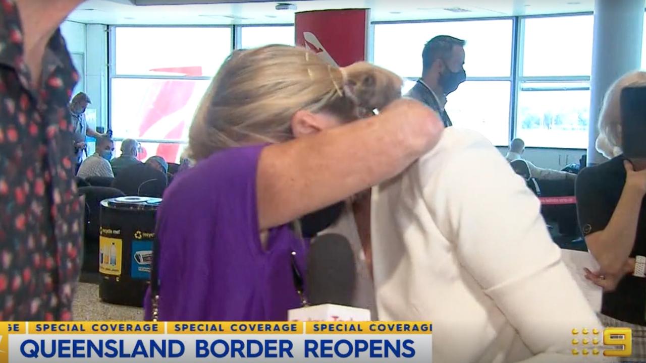 Ahern hugging her mum. Picture: Today Show/Channel 9