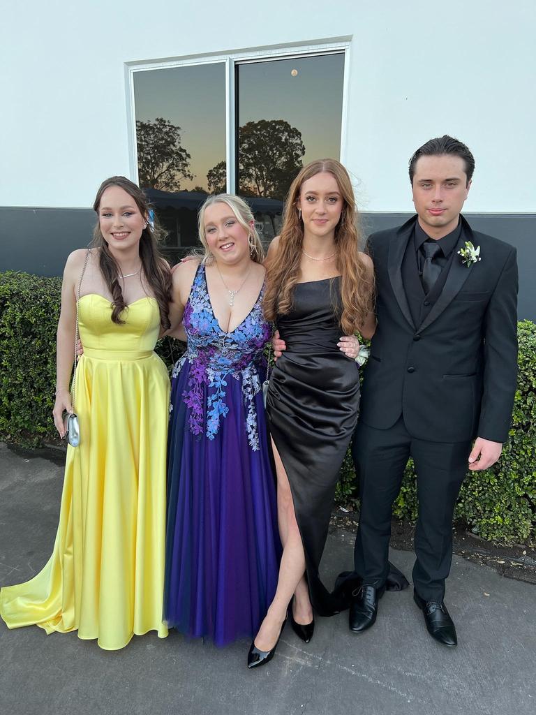 Georgia McKenzie, Chelsea Howard and Jacoa Richards attended the 2022 Chisholm Catholic College year 12 formal at Victoria Park Marquee.