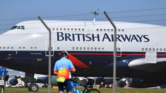 A woman has died on board a British Airways flight to Nice, France. Picture: Ben Stansall/AFP.