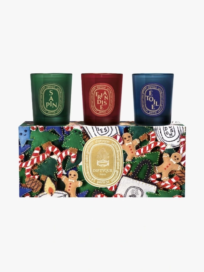 Diptyque limited edition holiday candle set, $227. Stockist: Mecca