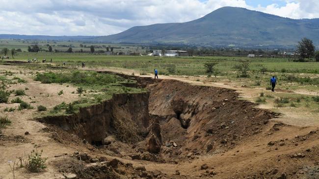 The cracks are growing every day. Picture: AFP/ Simon Maina