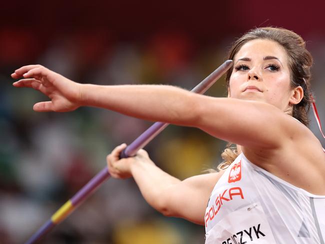 Maria Andrejczyk threw a distance of 64.61cm in the women’s javelin final at Tokyo.