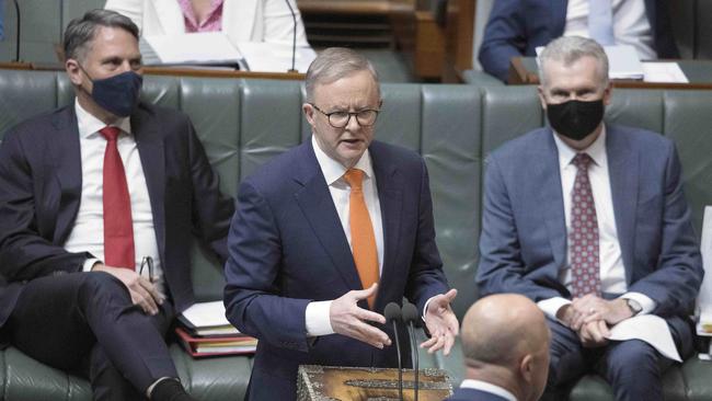 Mr Albanese used the question to lash the deputy Liberal leader.Picture: NCA NewsWire / Gary Ramage