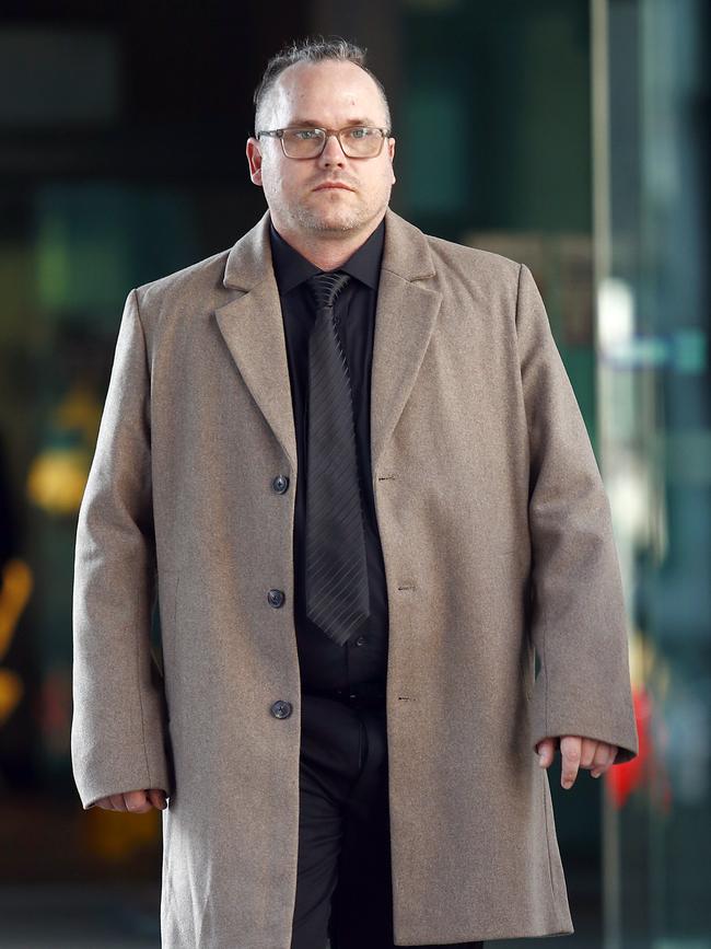 James McLeod leaves the Brisbane Magistrates court on Wednesday. Picture: NCA NewsWire/Tertius Pickard