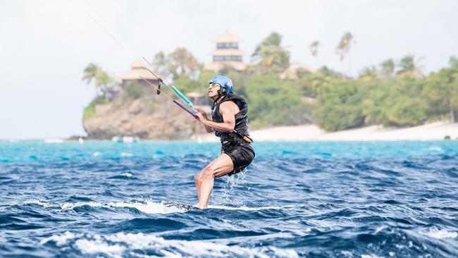 Maybe Obama will get to indulge his kiteboarding skills on a new holiday in Indonesia. Picture: Hijack.life/Virgin.com / JACK BROCKWAY