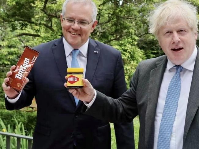 Angus Copelin-Walters has done it again. His candy was in the box of goodies given to Boris Johnson by the PM Scott Morrison while he was attending the G7 summit in England. SUPPLIED