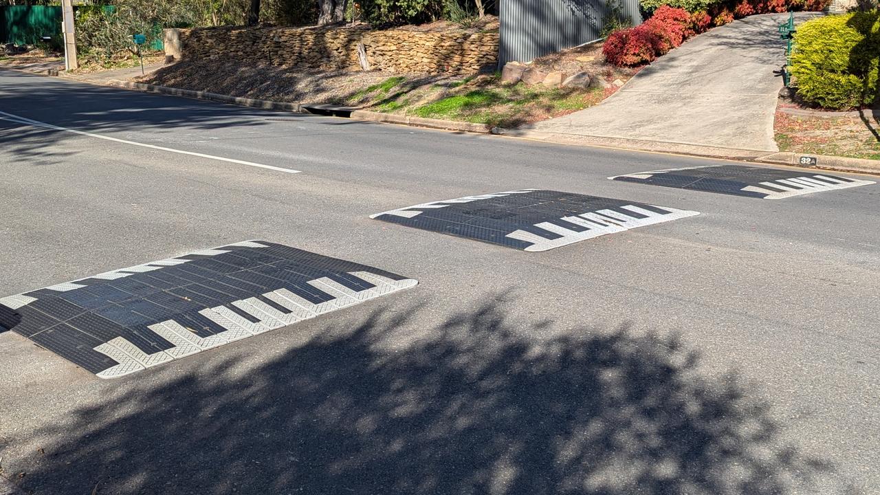 Hated speed bumps at Sturt Ave, Hawthorndene. Picture: Darren Chaitman