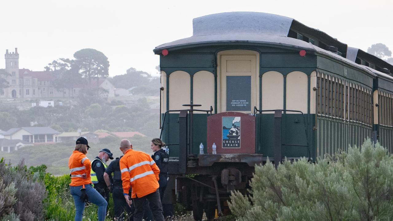 Passengers on the packed train watched on as the incident unfolded. Picture: NCA NewsWire/ Morgan Sette