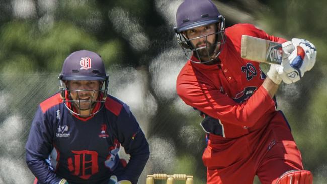 Matthew Brown batting against Dandenong. Picture: Valeriu Campan