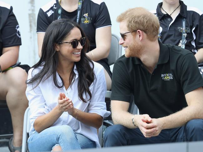 Prince Harry and Meghan Markle attend a Wheelchair Tennis match during the Invictus Games 2017 at Nathan Philips Square on September 25, 2017 in Toronto, Canada. Picture: Getty Images