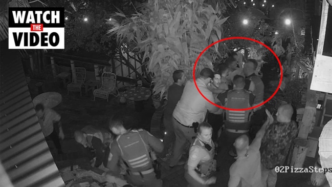 Extended footage of NRL's Tom Starling punched in Central Coast brawl