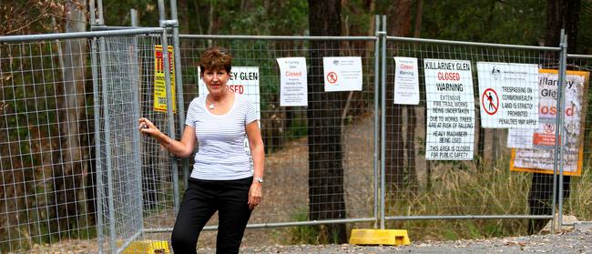 Division 3 Scenic Rim Councillor Virginia West pictured at the entrance track to Killarney Glen. Photo: David Clark.