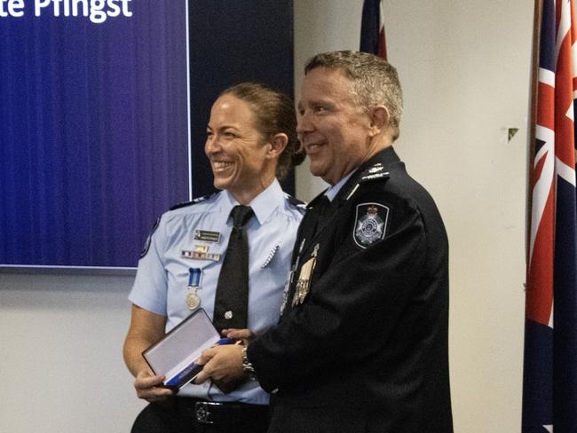 Senior Constable Annette Pfingst at the 2024 Bundaberg Police Medal Ceremony.